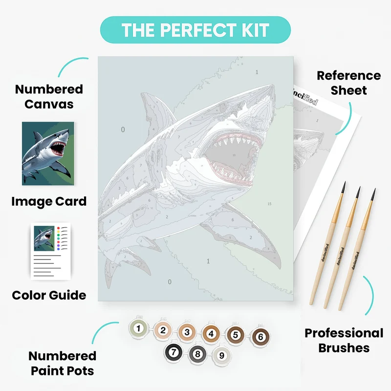 Great White Shark - Paint by Numbers Kit