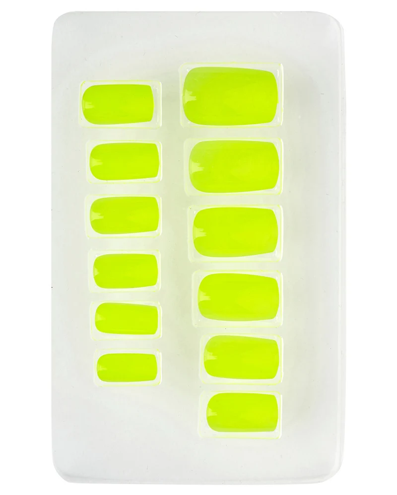 Neon Airbrush Fingernägel Neon Gelb