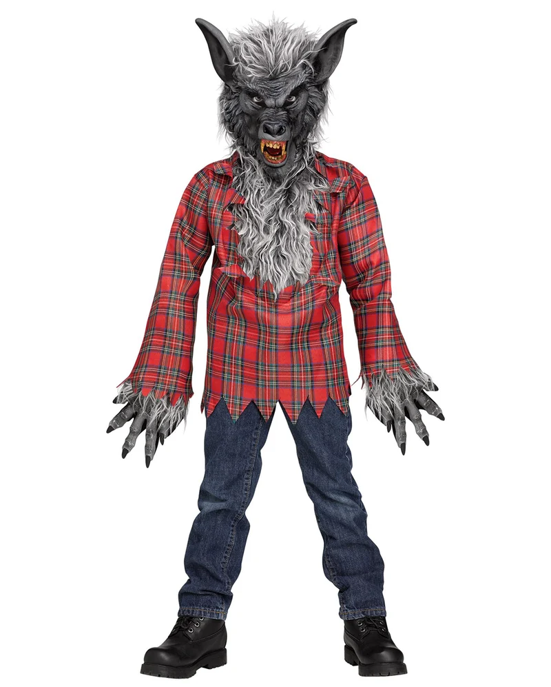Werwolf Kinderkostüm Grau