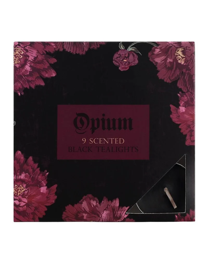 Opium Parfümierte Schwarze Teelichter 9 St.