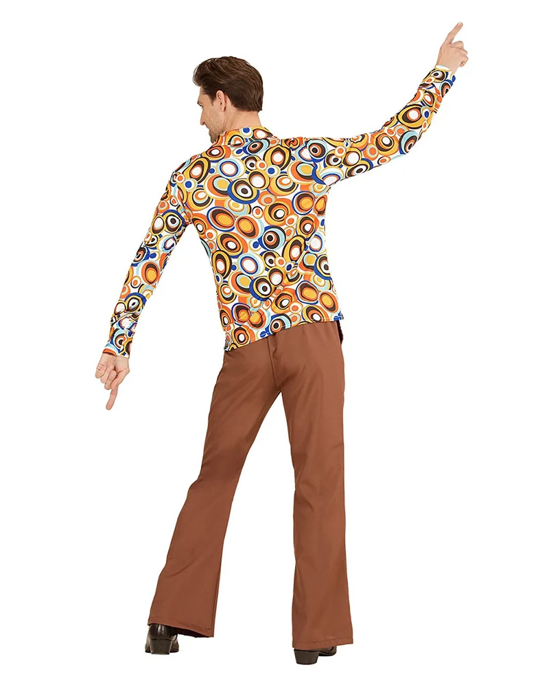 70s Groovy Kostüm Hemd Bubbles