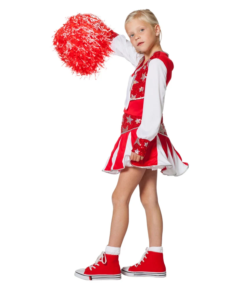 Cheerleader Kinderkostüm rot