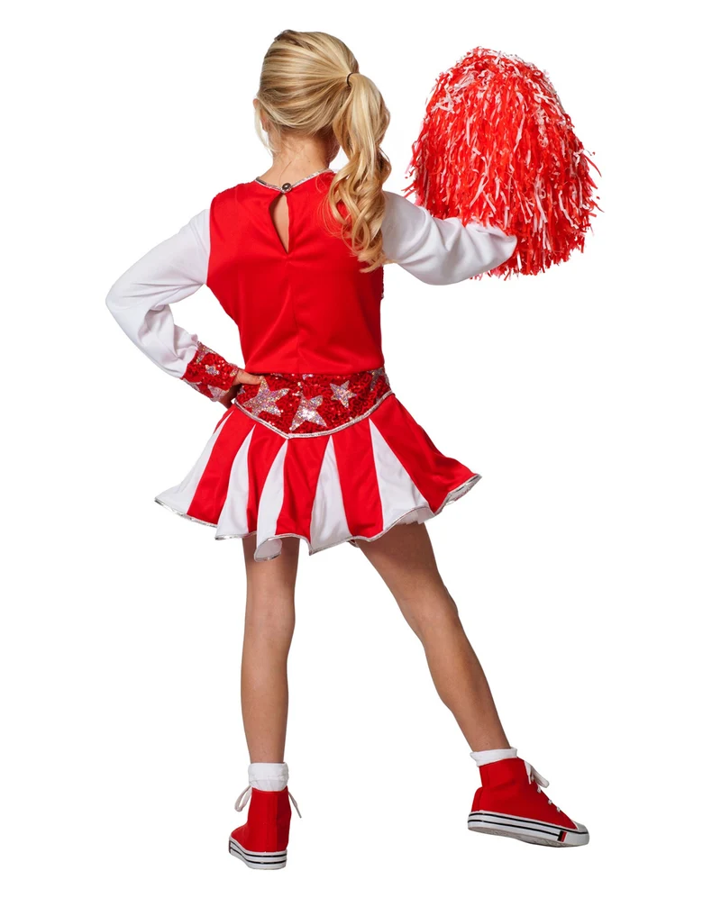 Cheerleader Kinderkostüm rot