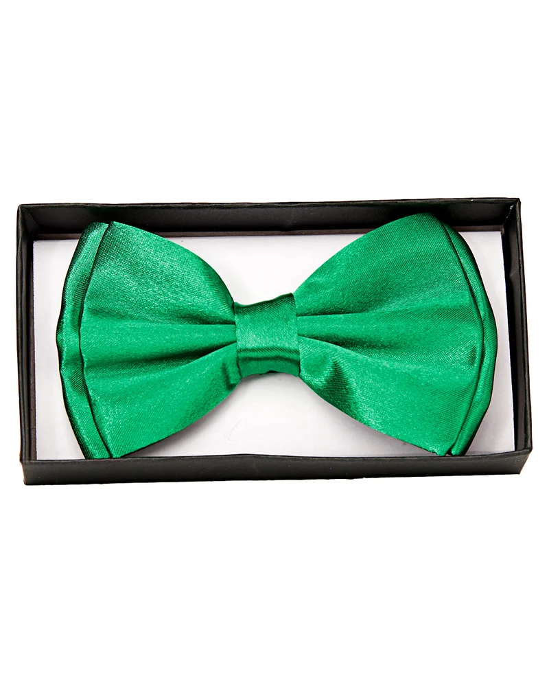 Grüne Satin Fliege Deluxe