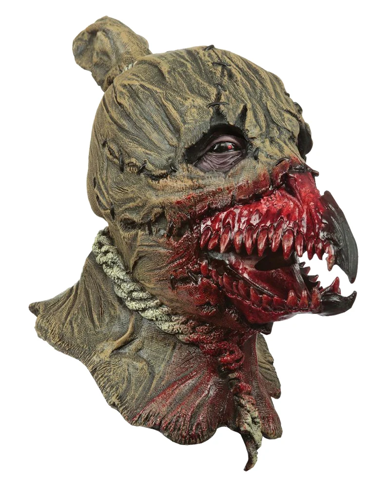 Blutige Krähe in Vogelscheuche Maske