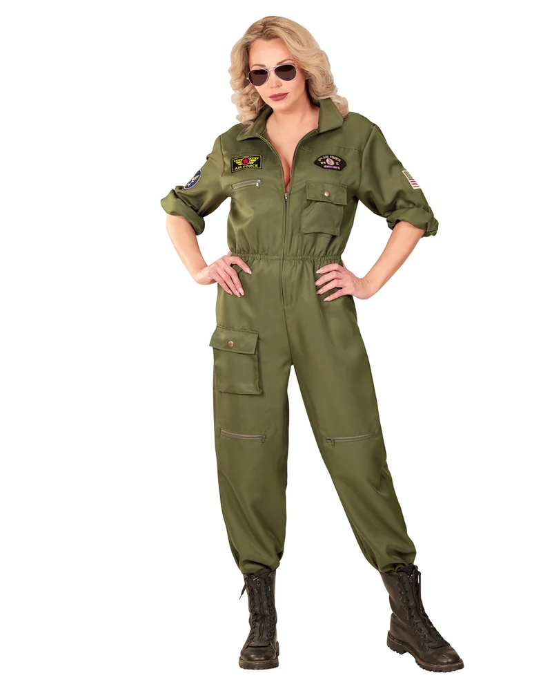 Kampfjet Pilotin Damen Kostüm