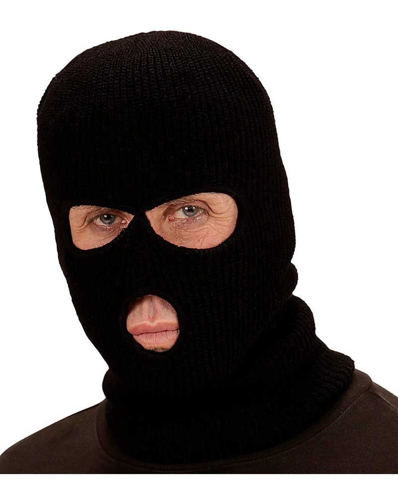 Schwarze Balaclava Sturmhaube als Maske