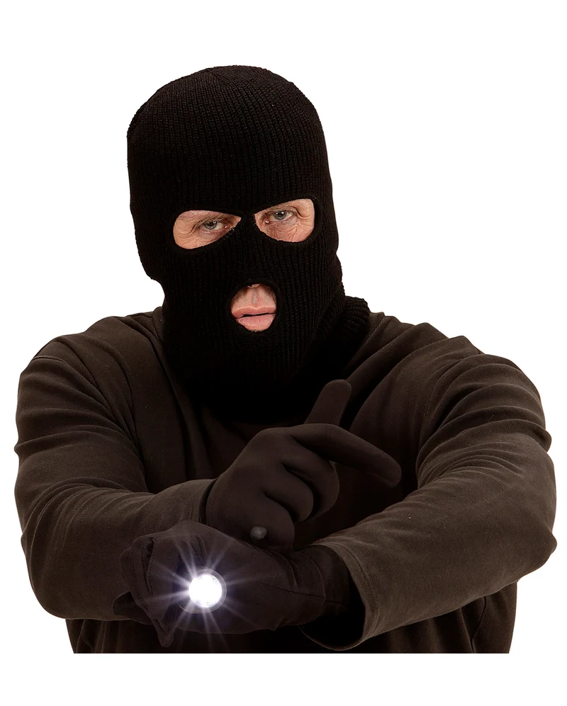 Schwarze Balaclava Sturmhaube als Maske