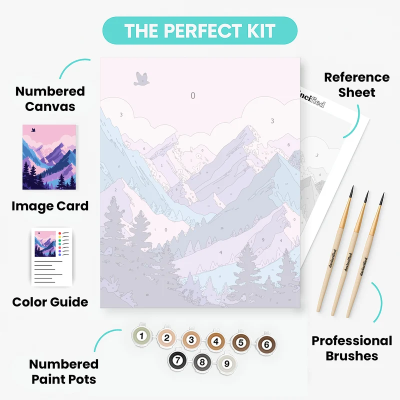 Purple Mountain Sunset - Paint by Numbers Kit