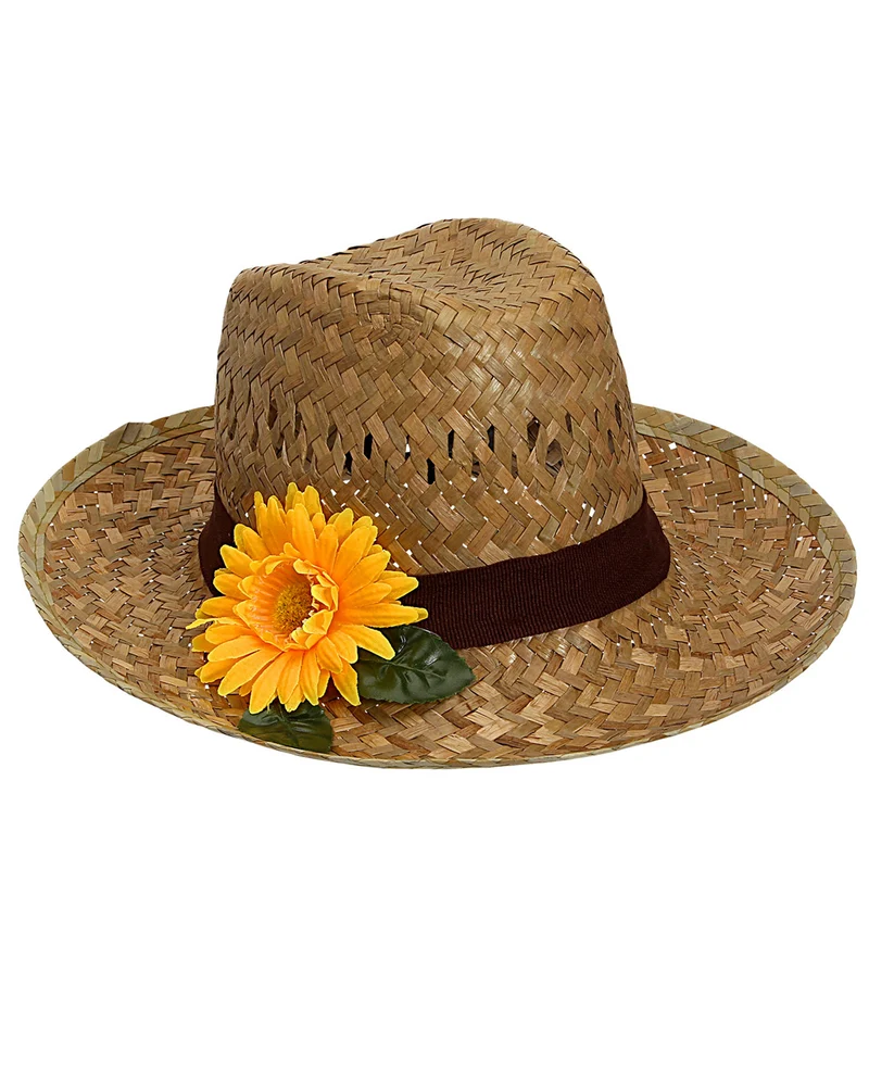 Farmers Hut mit Sonnenblume