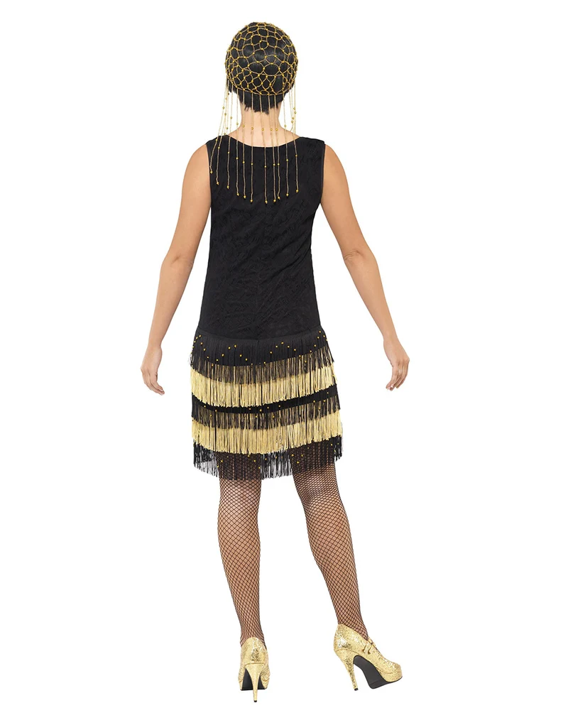 20s Flapper Damen Kostüm mit Fransen