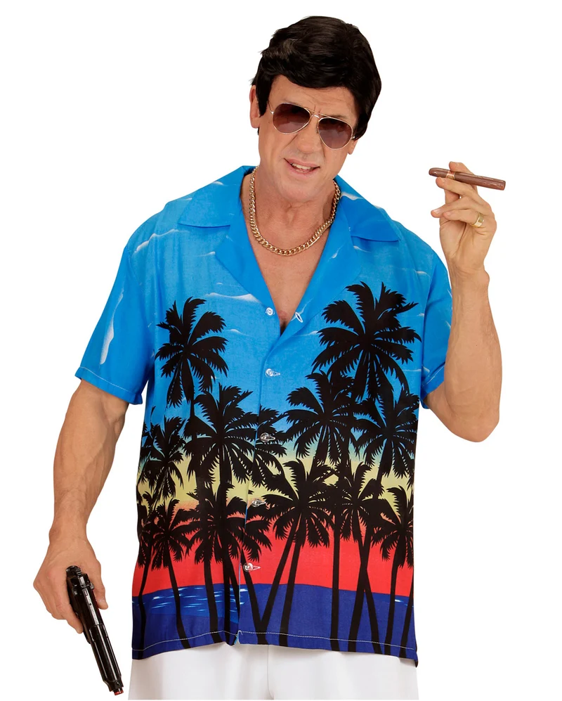 Hawaiihemd mit Palmen