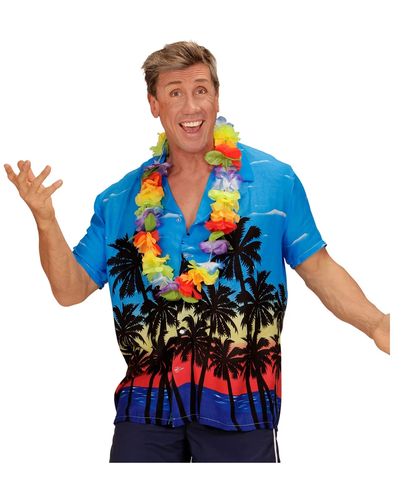 Hawaiihemd mit Palmen