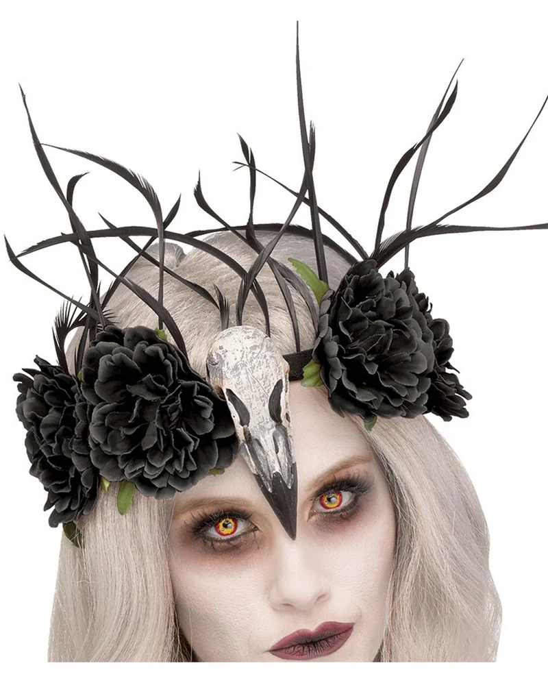 Zombie Raben Königin Kopfschmuck