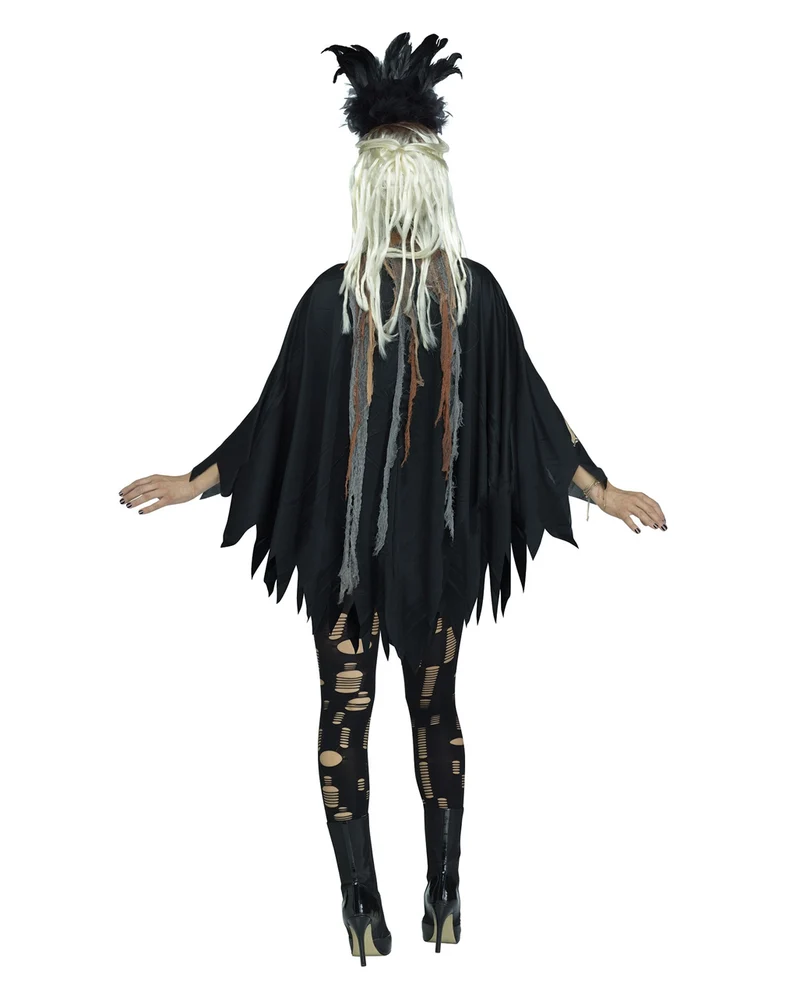 Voodoo Skelett Kostüm-Poncho