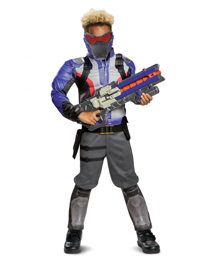 Overwatch Soldier 76 Kinder Muskelkostüm