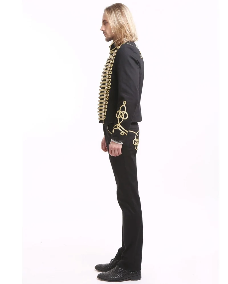 Gothic Parade Jacke Schwarz Gold