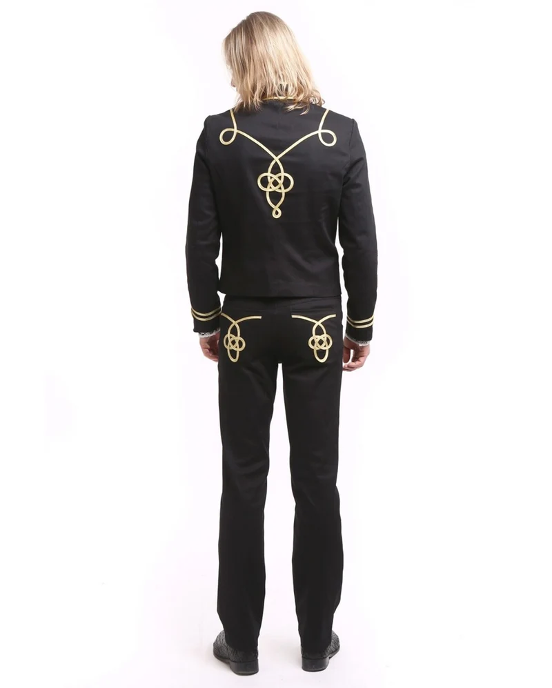 Gothic Parade Jacke Schwarz Gold