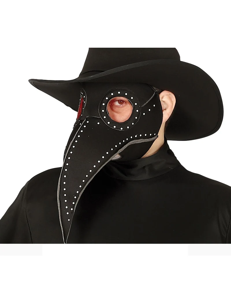 Pest Arzt Kostüm mit Schnabelmaske und Hut für Herren