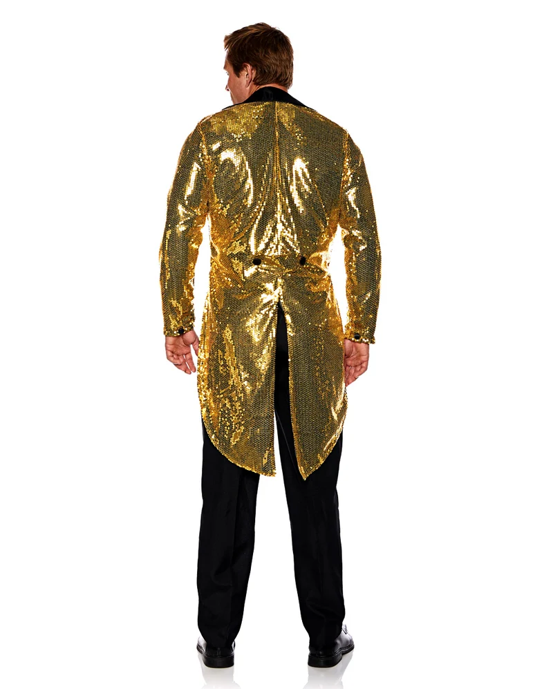 Pailletten Kostüm Frack gold