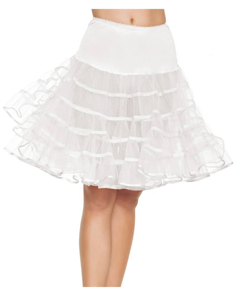 Petticoat Knielang weiß