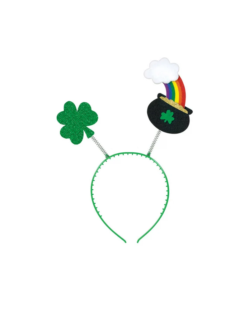 St. Patricks Day Haarreif Kleeblatt u. Regenbogen