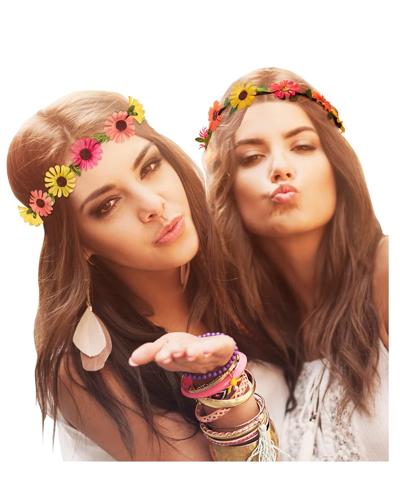 Hippie Haarband mit Blümchen