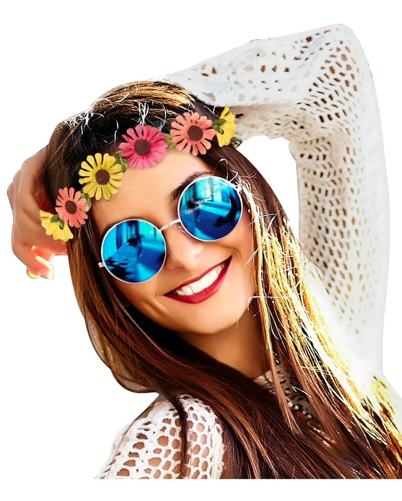 Hippie Haarband mit Blümchen