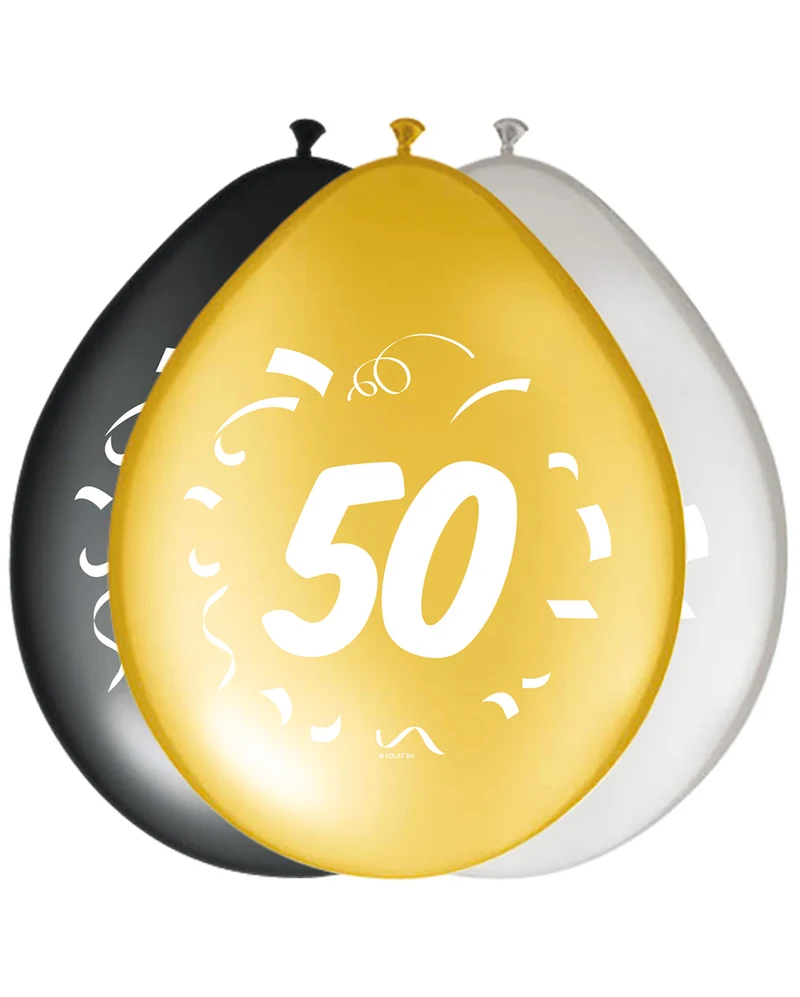 8er Pack Luftballons Zahl 50