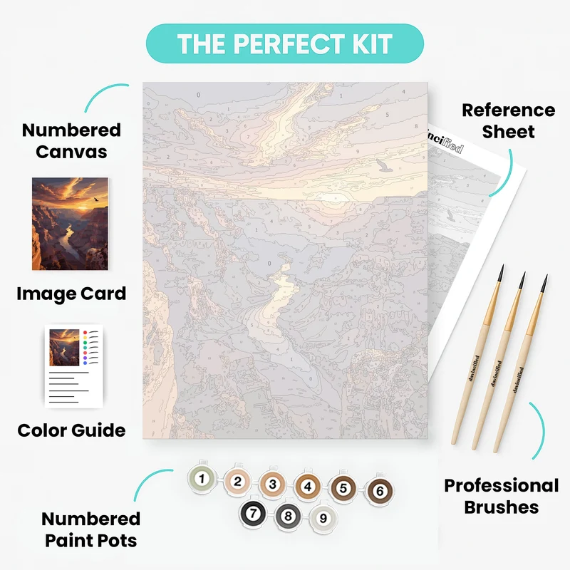 Grand Canyon Majestic Sunrise - Paint by Numbers Kit