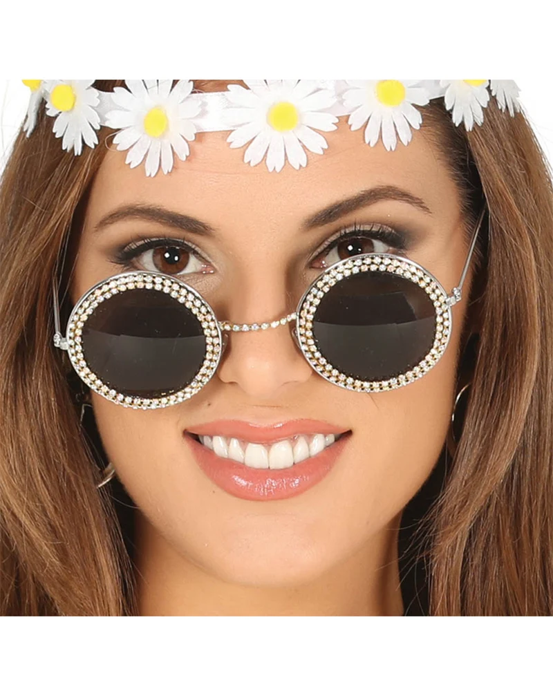 Hippie Brille mit Strass