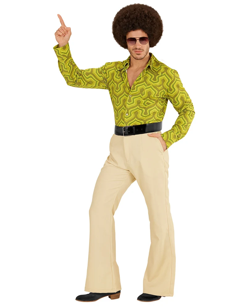 Groovy 70er Herren-Schlaghose Beige