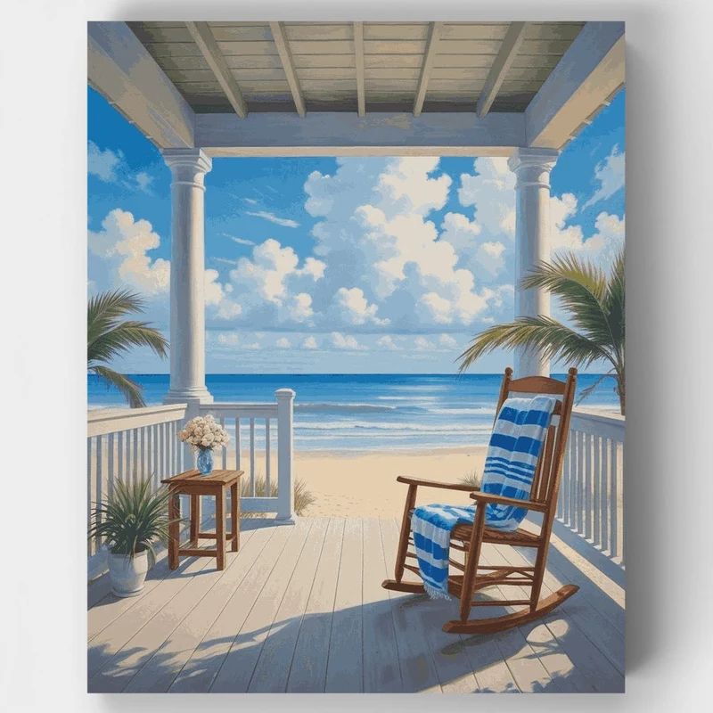 Coastal Porch Paradise - Paint by Numbers Kit