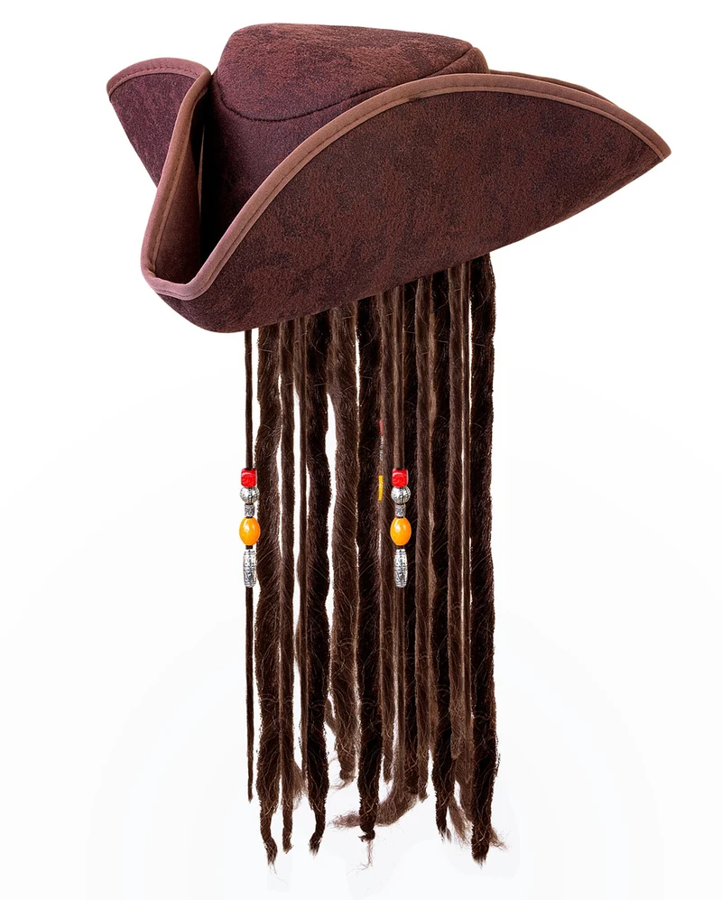 Piraten Dreispitz mit Dreadlocks