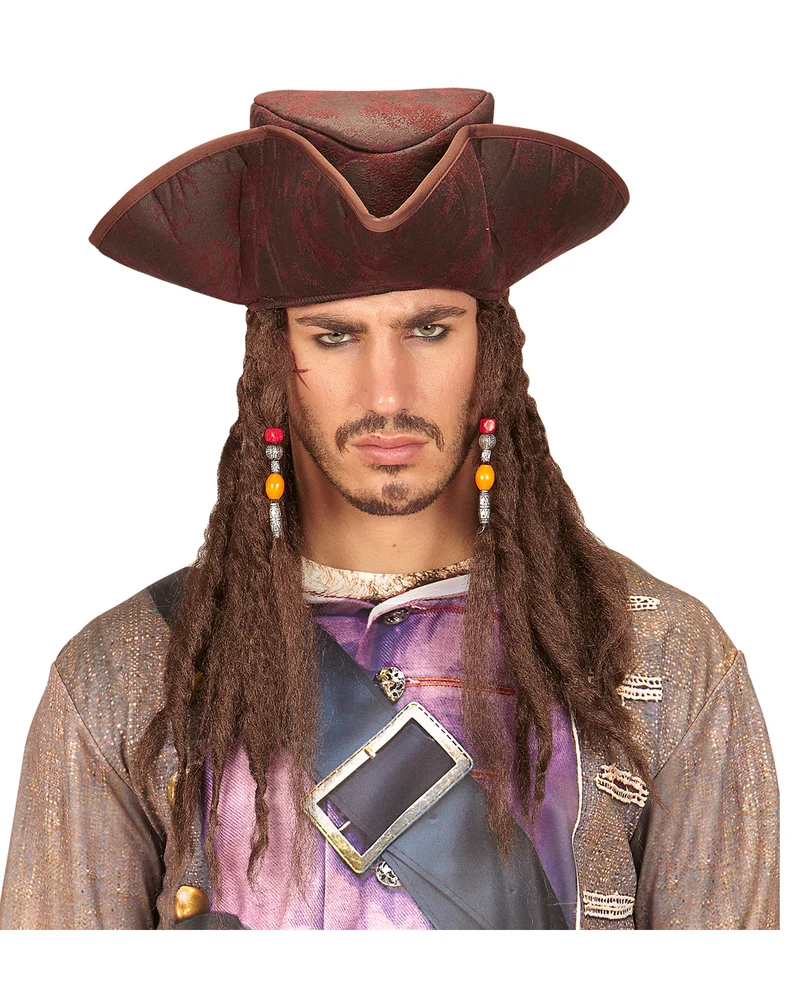 Piraten Dreispitz mit Dreadlocks