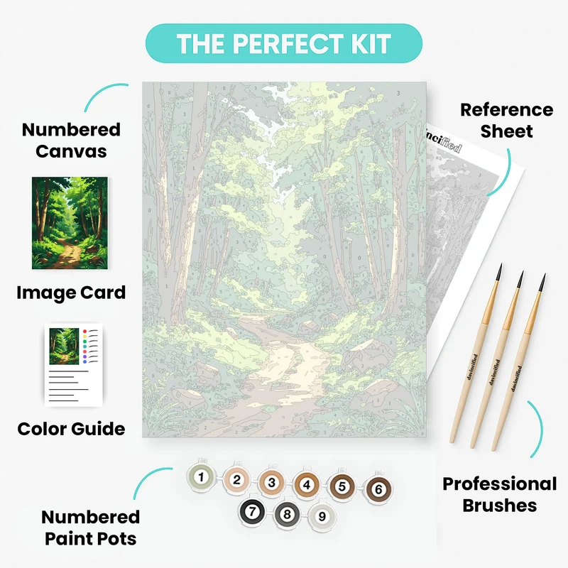 Enchanted Forest Path - Paint by Numbers Kit