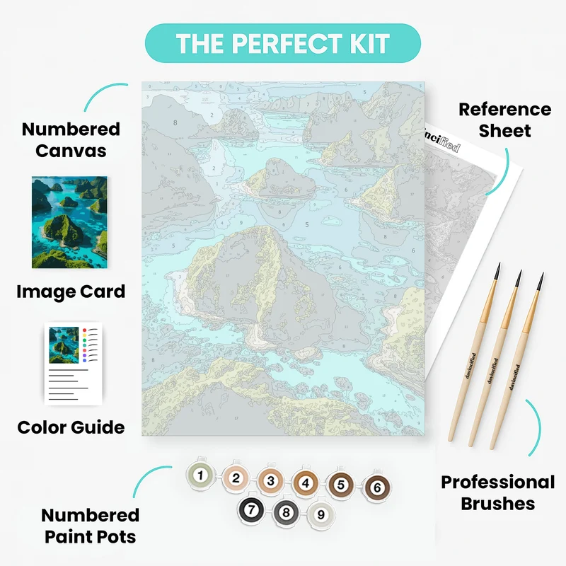 Tropical Paradise Islands - Paint by Numbers Kit