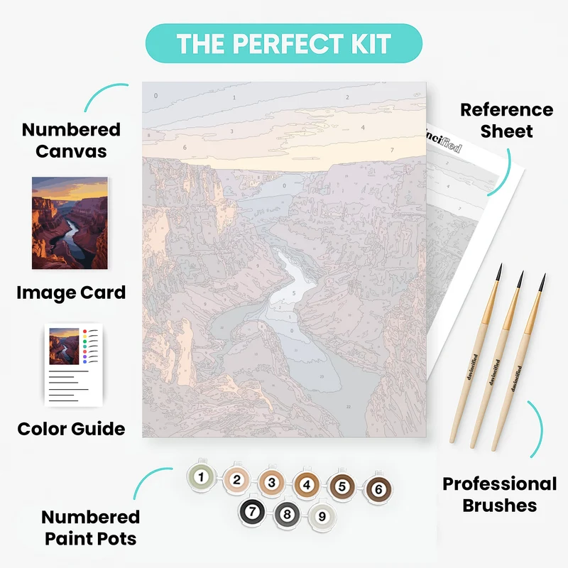 Grand Canyon Sunset River View - Paint by Numbers Kit