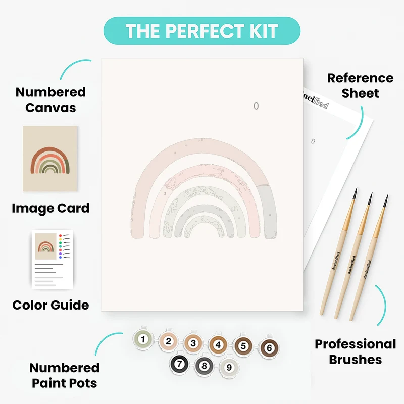 Earthy Rainbow - Paint by Numbers Kit