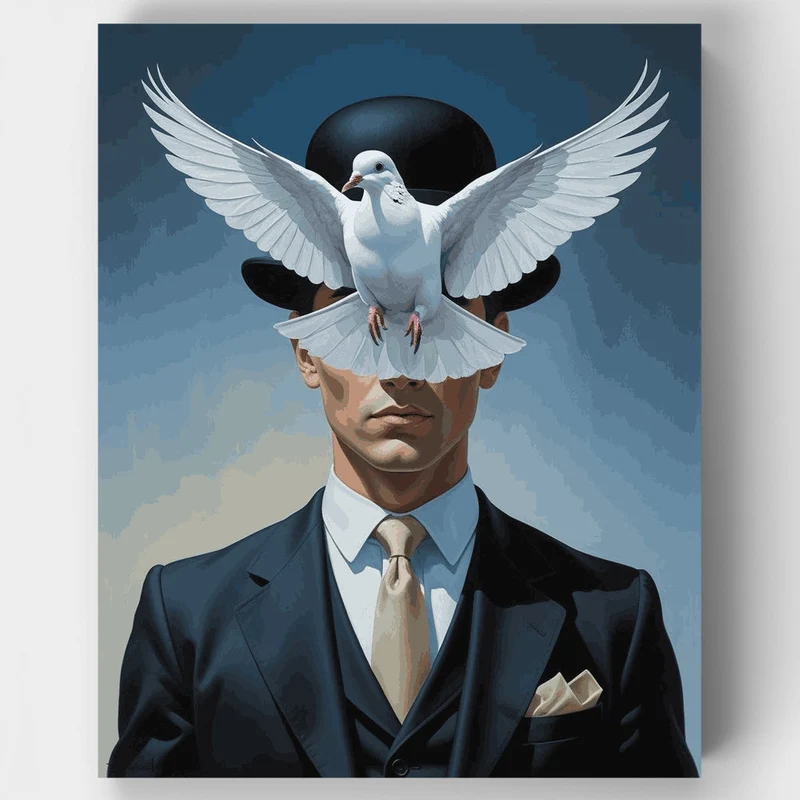Surreal Dove Portrait - Paint by Numbers Kit