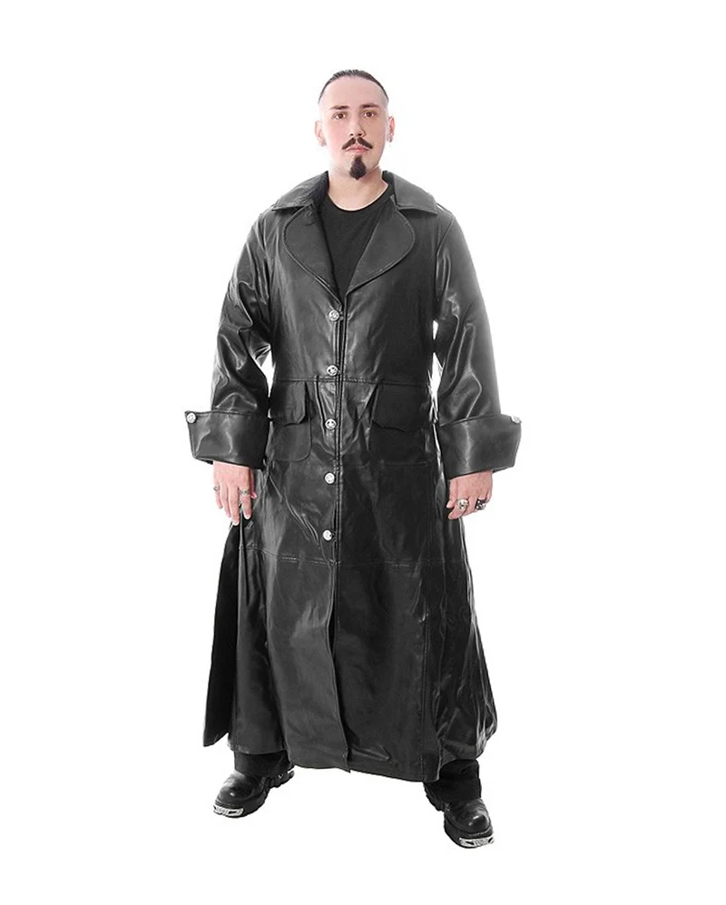 Gothic Piraten Kunstledermantel