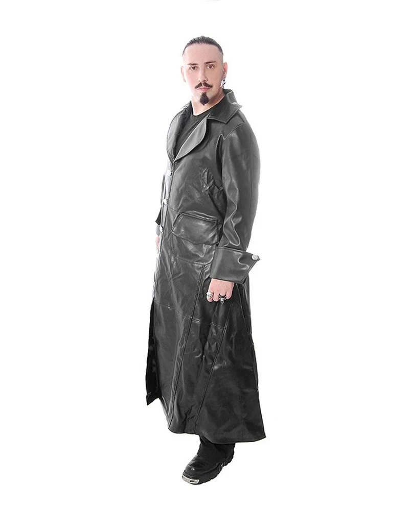 Gothic Piraten Kunstledermantel