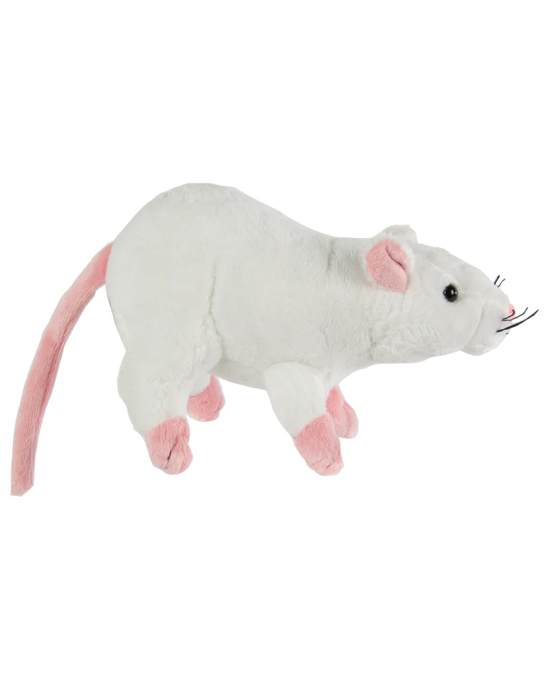 Kuscheltier Ratte 19cm weiß