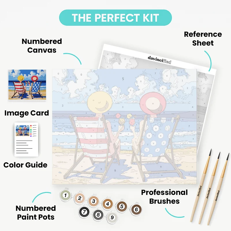 Beach Day Bliss - Paint by Numbers Kit