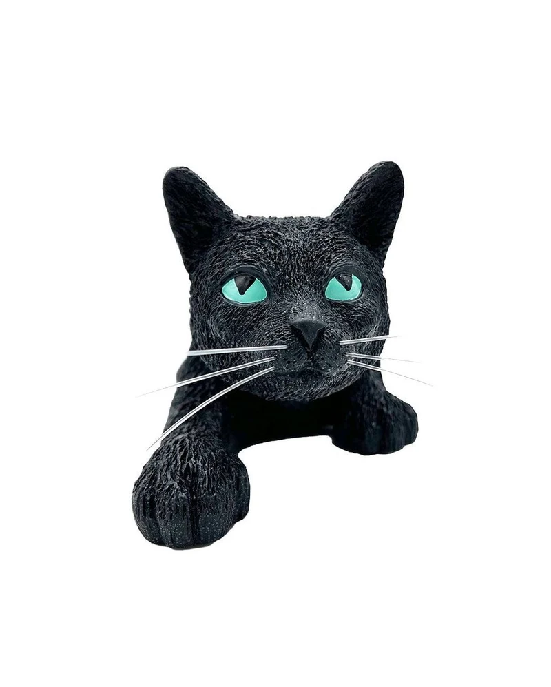 Schwarze Katze Halloween Deko 33cm