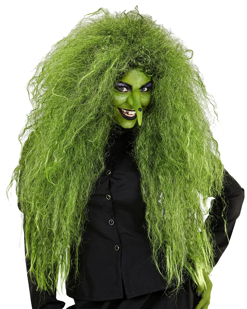 Grüne Wilde Hexen Perücke