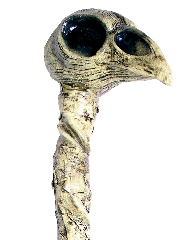 Voodoo Zeremonienstab mit Krähenkopf