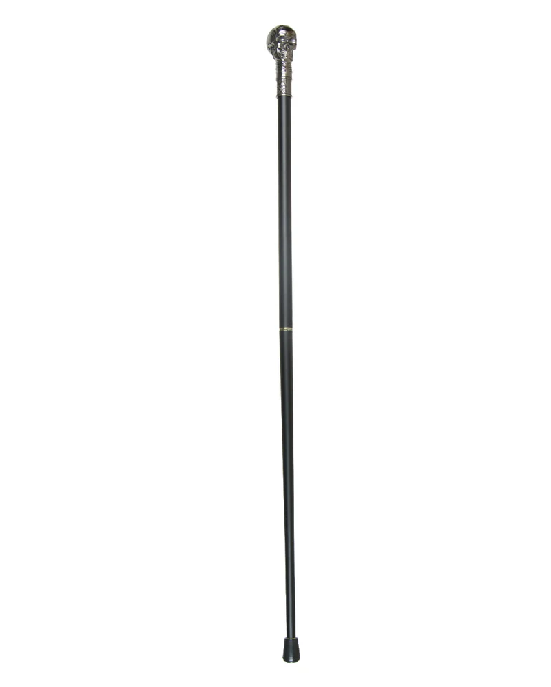 Gehstock mit Schädelknauf