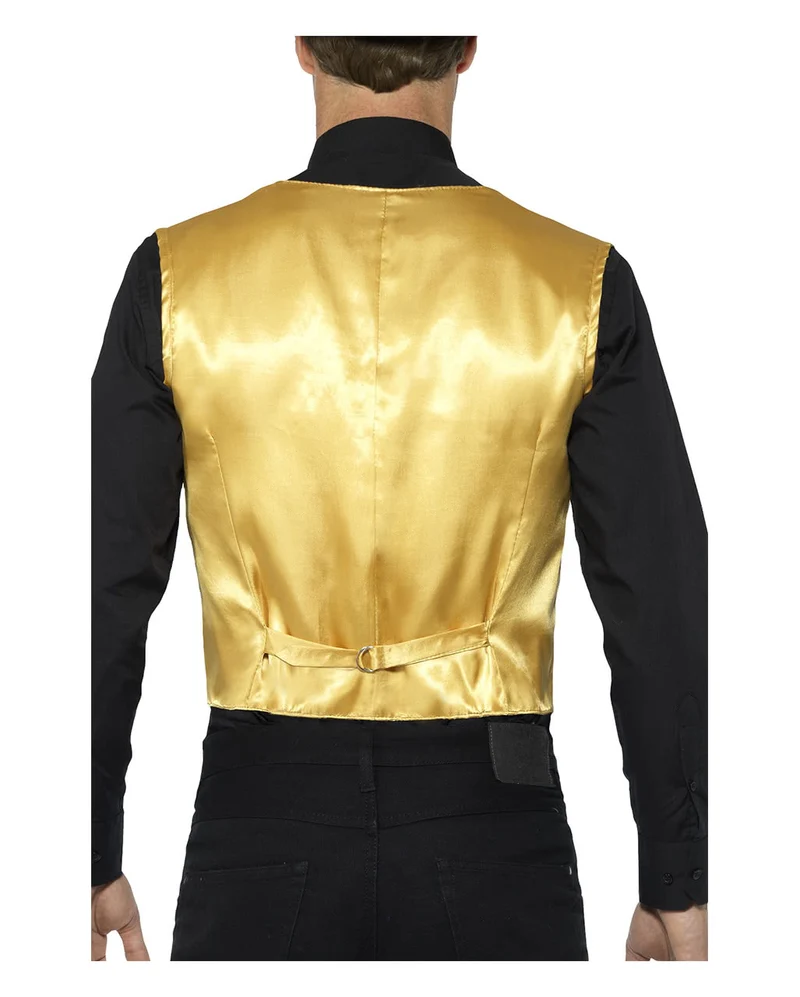 Pailletten Weste für Herren gold