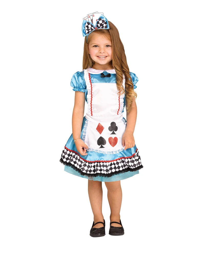 Wunderland Kartenkostüm für Mädchen
